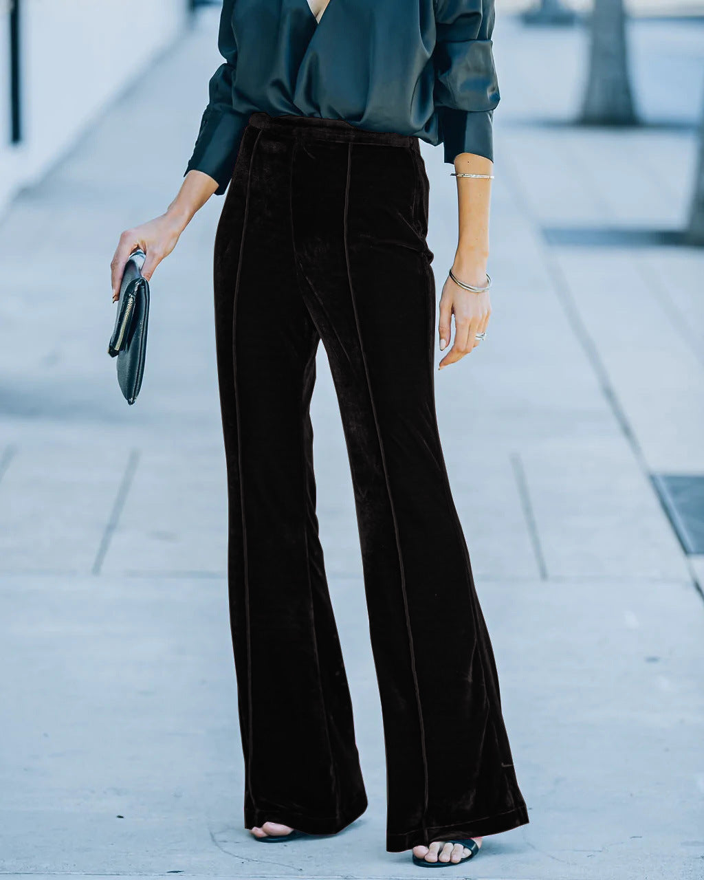 Pantalon Velours Élégant et Doux pour Femmes