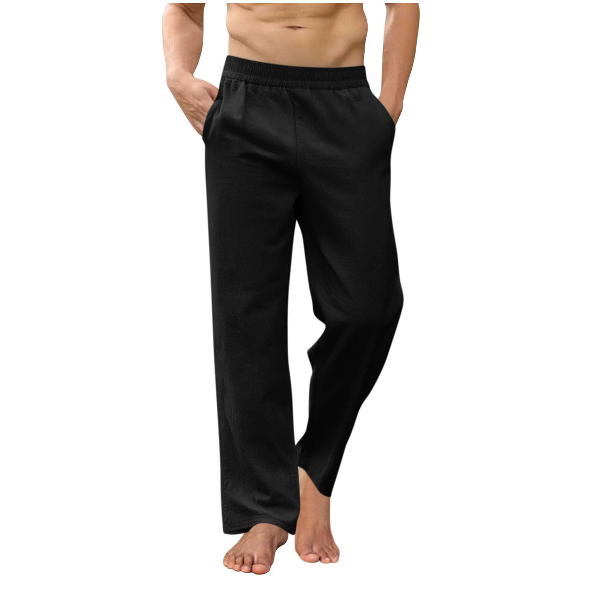 Pantalon de lounge décontracté pour hommes avec taille élastique, poches latérales et fentes aux chevilles Echo Archiv