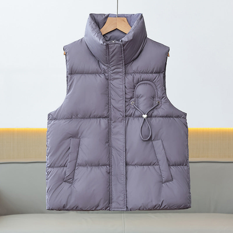 Gilet matelassé léger pour femmes avec col montant et application de cordon décoratif Echo Archiv