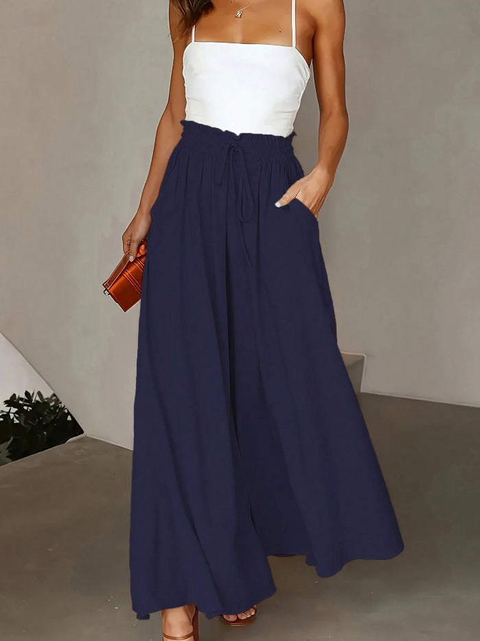Pantalon Palazzo fluide pour femmes avec taille paperbag et poches profondes Echo Archiv
