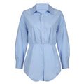 Rompers chemisier ajusté pour femmes avec manches longues, patte de boutonnage cachée et taille sculptante Echo Archiv