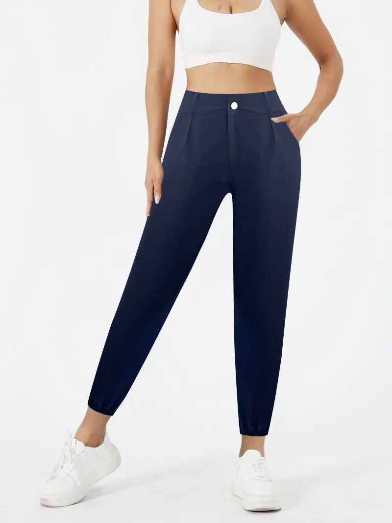 Pantalon chino taille haute pour femmes avec ourlet étroit Echoarchiv