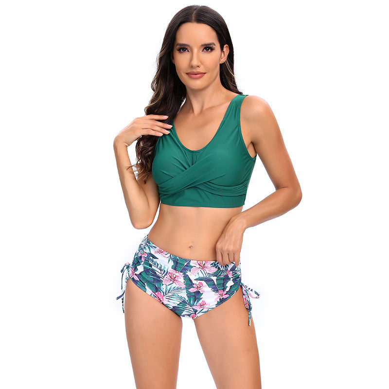 Ensemble de bikini taille haute pour femmes avec bretelles réglables R&B