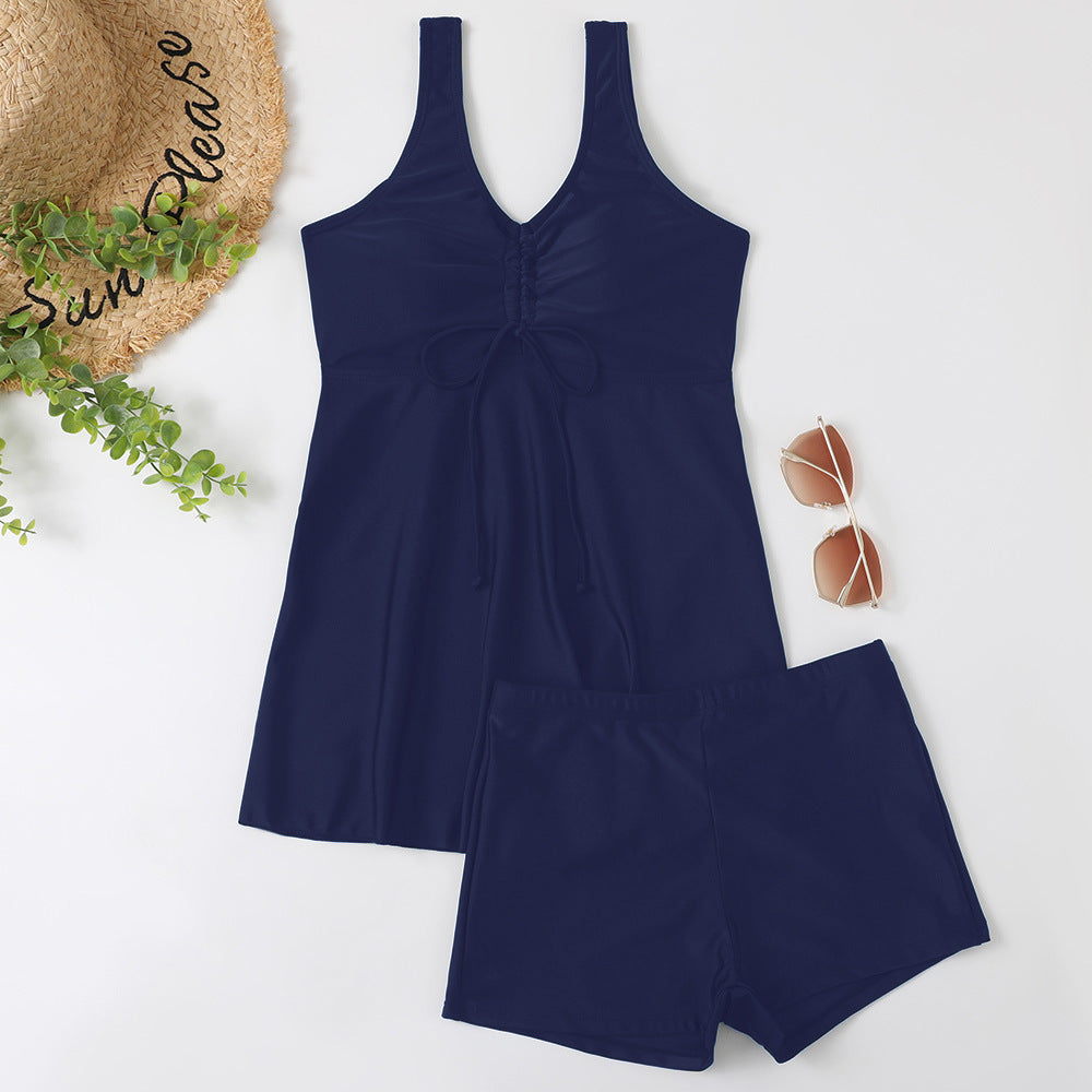 Ensemble de Tankini pour Femmes avec Imprimé Floral à la Mode et Volants R&B