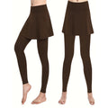 Leggings Taille Haute pour Femmes avec Superposition de Jupe Echoarchiv