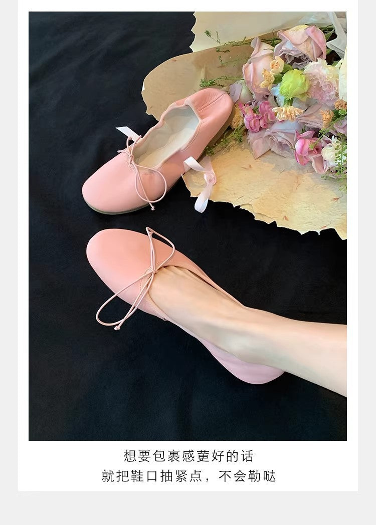 Ballerines pour femmes avec construction de sangle élastique et semelle intérieure confortable R&B