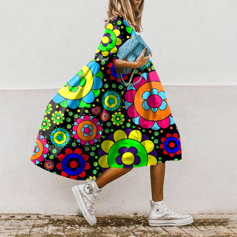 MW | Robe midi imprimée en A