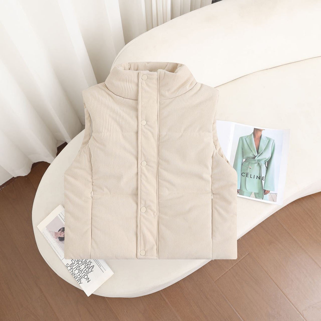Gilet d'isolation à cordon pour femmes avec col montant et patte à pressions Echo Archiv