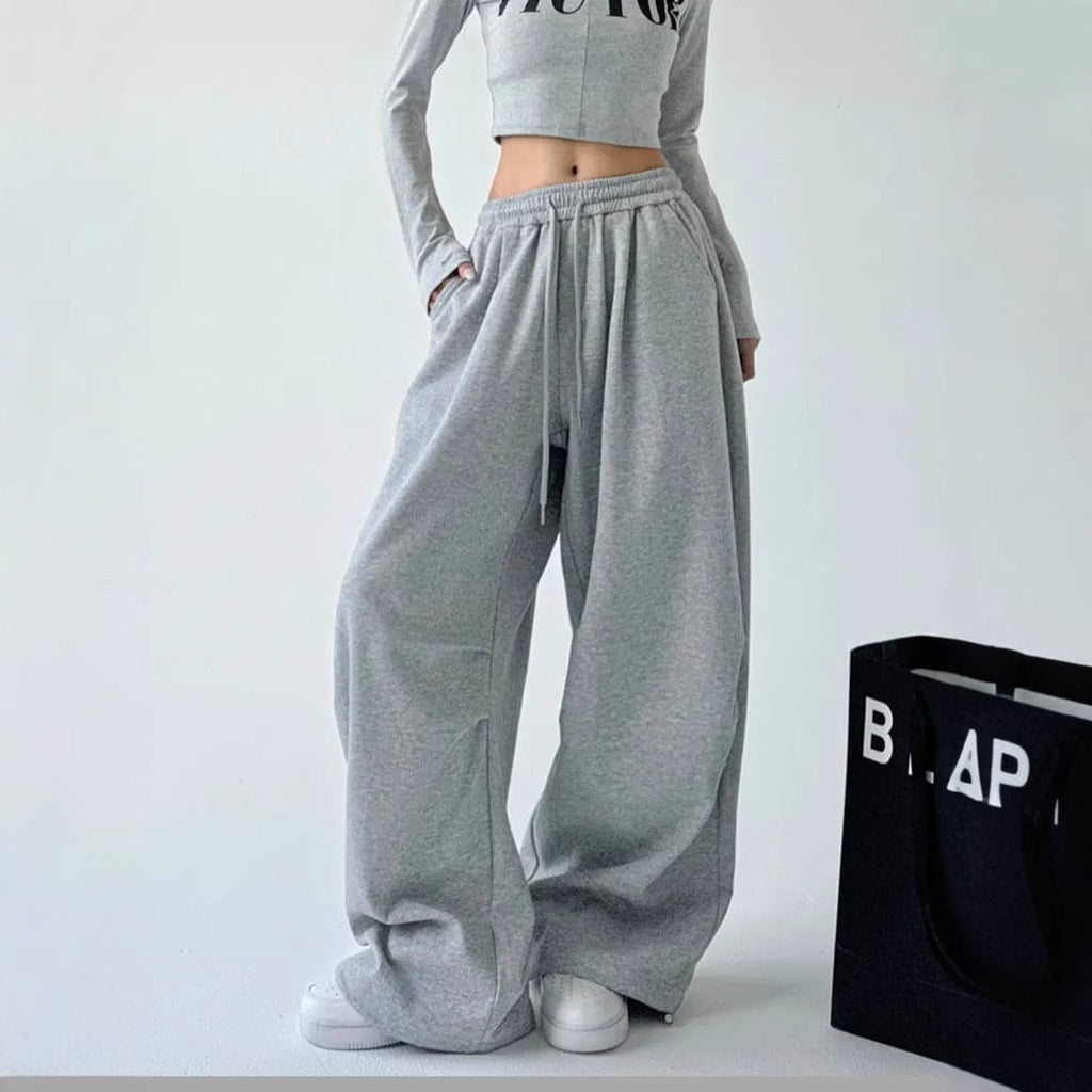 Pantalon lounge taille haute pour femmes en mélange de coton doux avec cordon de serrage et poches latérales Echo Archiv