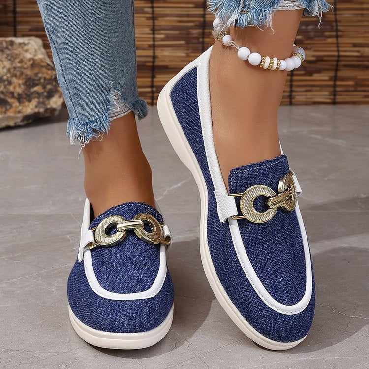 Mocassins pour femmes avec accents métalliques tendance et semelle confortable R&B