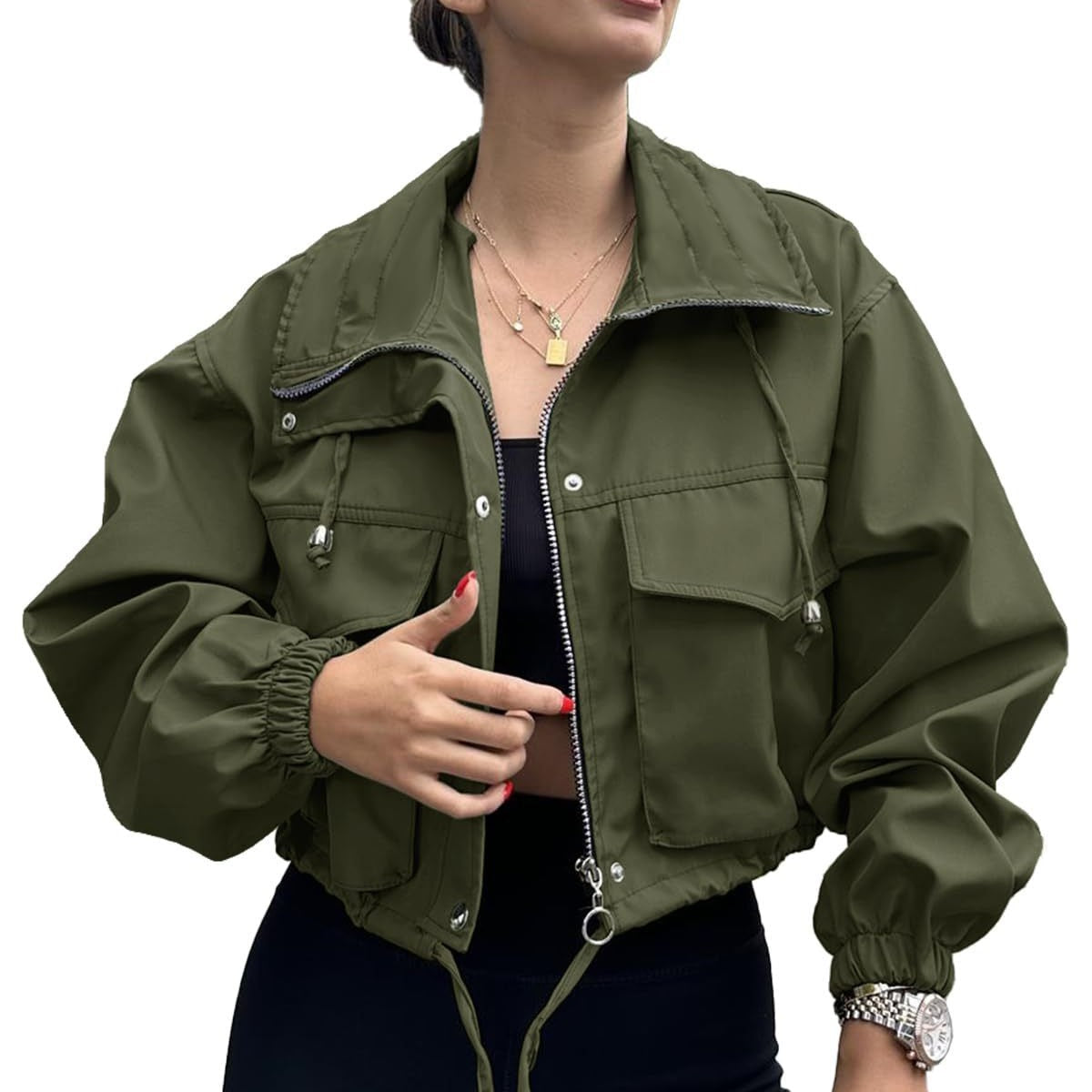 Veste courte féminine élégante et sportive