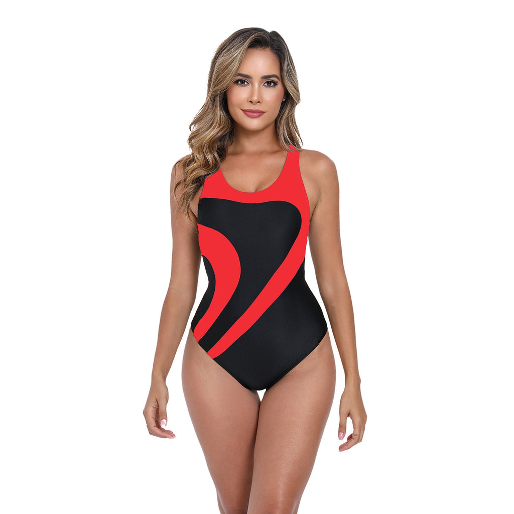 Maillot de bain une pièce sportif pour femmes avec un mélange de motifs dynamique Drune