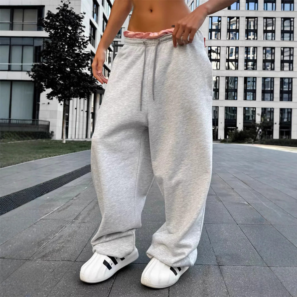 Pantalon de survêtement oversized pour femmes avec taille large et cordon de serrage Echo Archiv