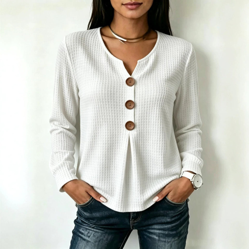 Chemisier Long Femme Mode avec Détails de Boutons