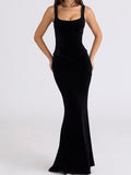 Robe maxi ajustée pour femmes avec coupe élégante R&B
