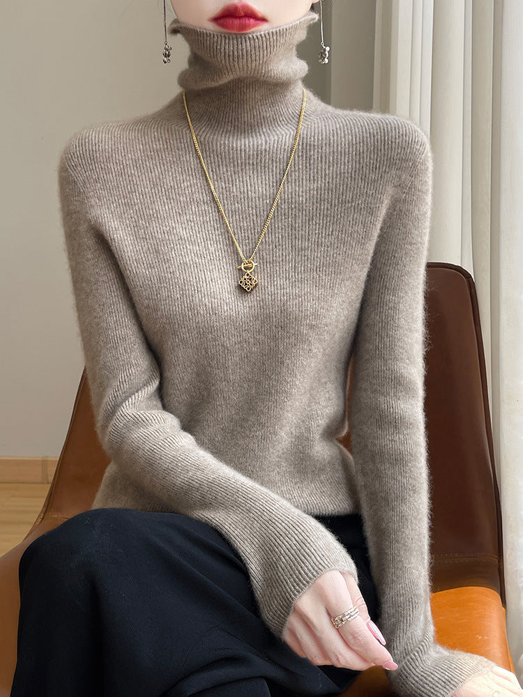 Pull col roulé slim fit pour femmes