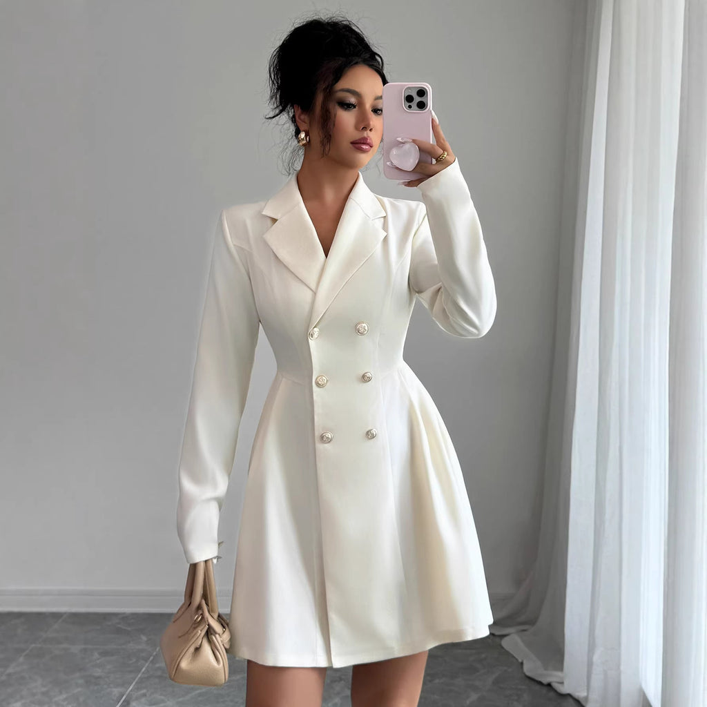 Robe Blazer à Double Boutonnage pour Femmes