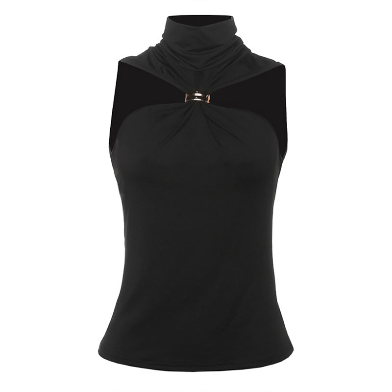 Top élégant pour femmes avec col haut et design épuré Heidi-Mode