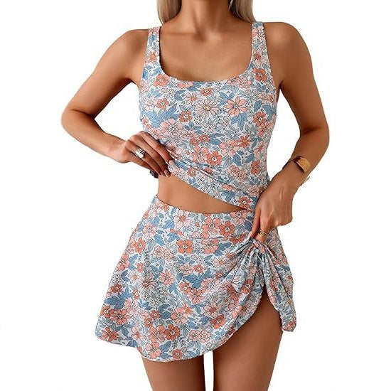 Ensemble Tankini Sportif Femme avec Jupe Flatteuse R&B