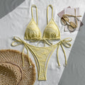 Bikini triangle pour femmes avec nœuds ludiques R&B