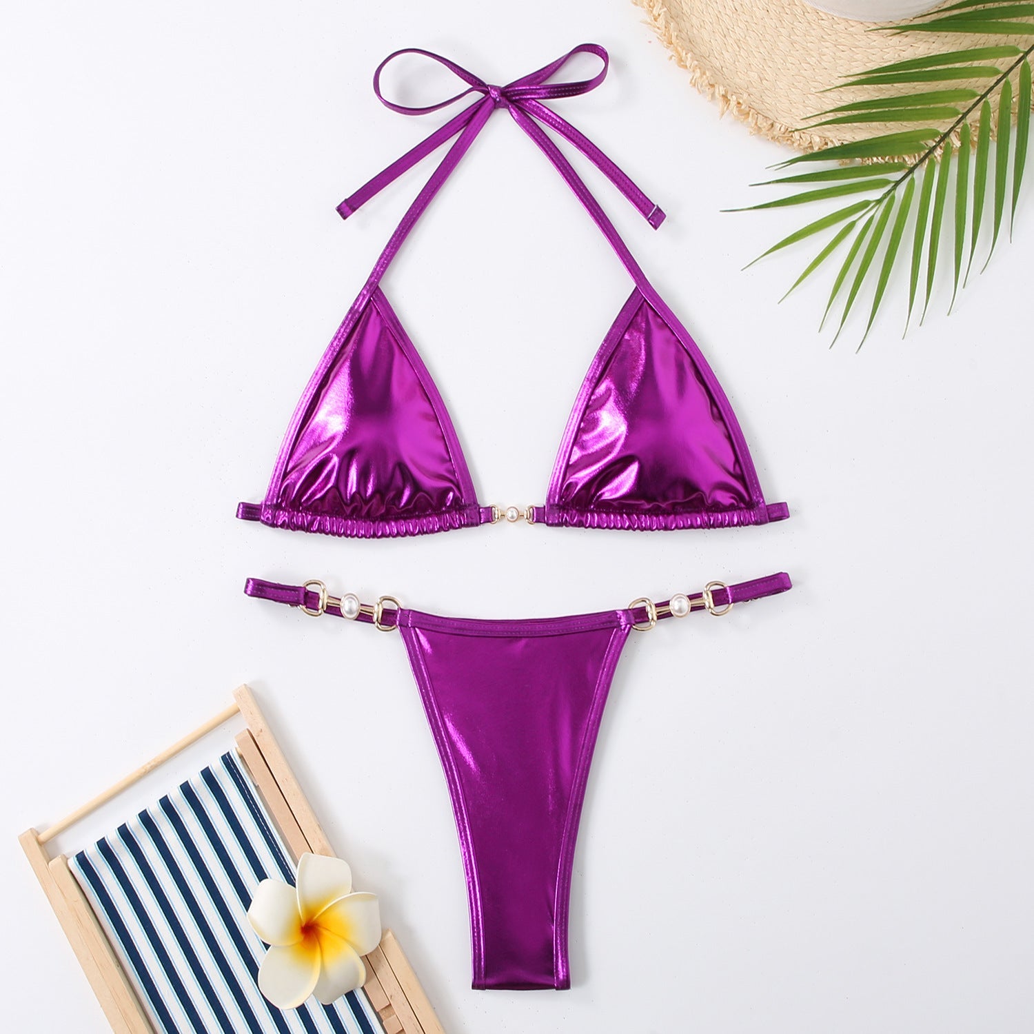 Bikini triangle femme avec des détails glamour R&B