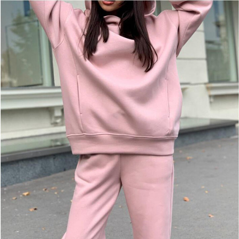 Ensemble Sweat à Capuche Oversize et Pantalon de Jogging pour Femmes avec Intérieur en Fleece et Poignets Élastiques Echo Archive