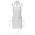 Robe mini femme avec taille ajustable et décolleté dos décontracté Heidi-Mode