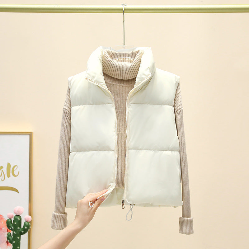 Gilet court matelassé pour femme avec col montant, fermeture éclair à double sens et ourlet ajustable Echo Archiv