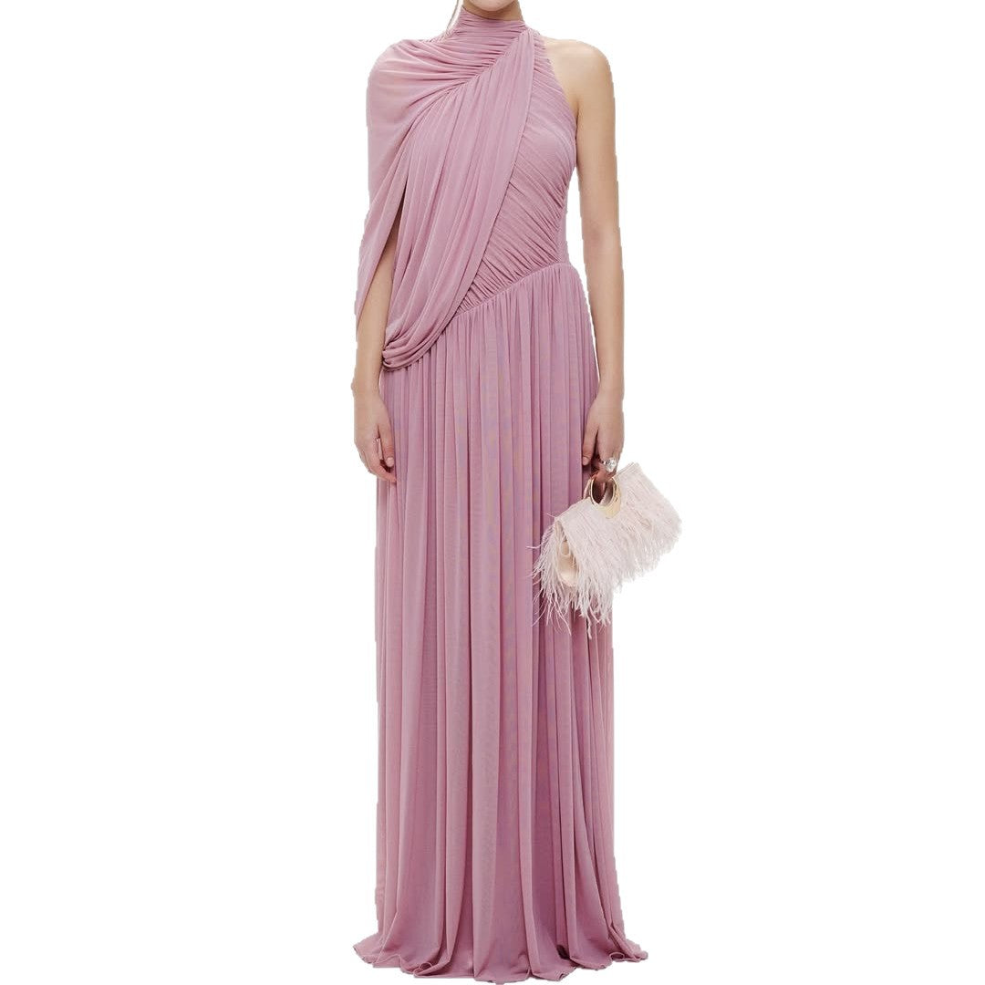Robe portefeuille élégante pour femmes avec design asymétrique et drapé fluide Heidi-Mode