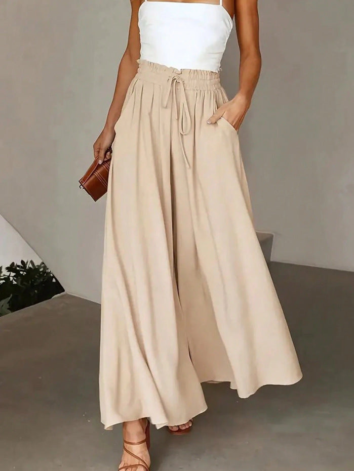 Pantalon Palazzo fluide pour femmes avec taille paperbag et poches profondes Echo Archiv