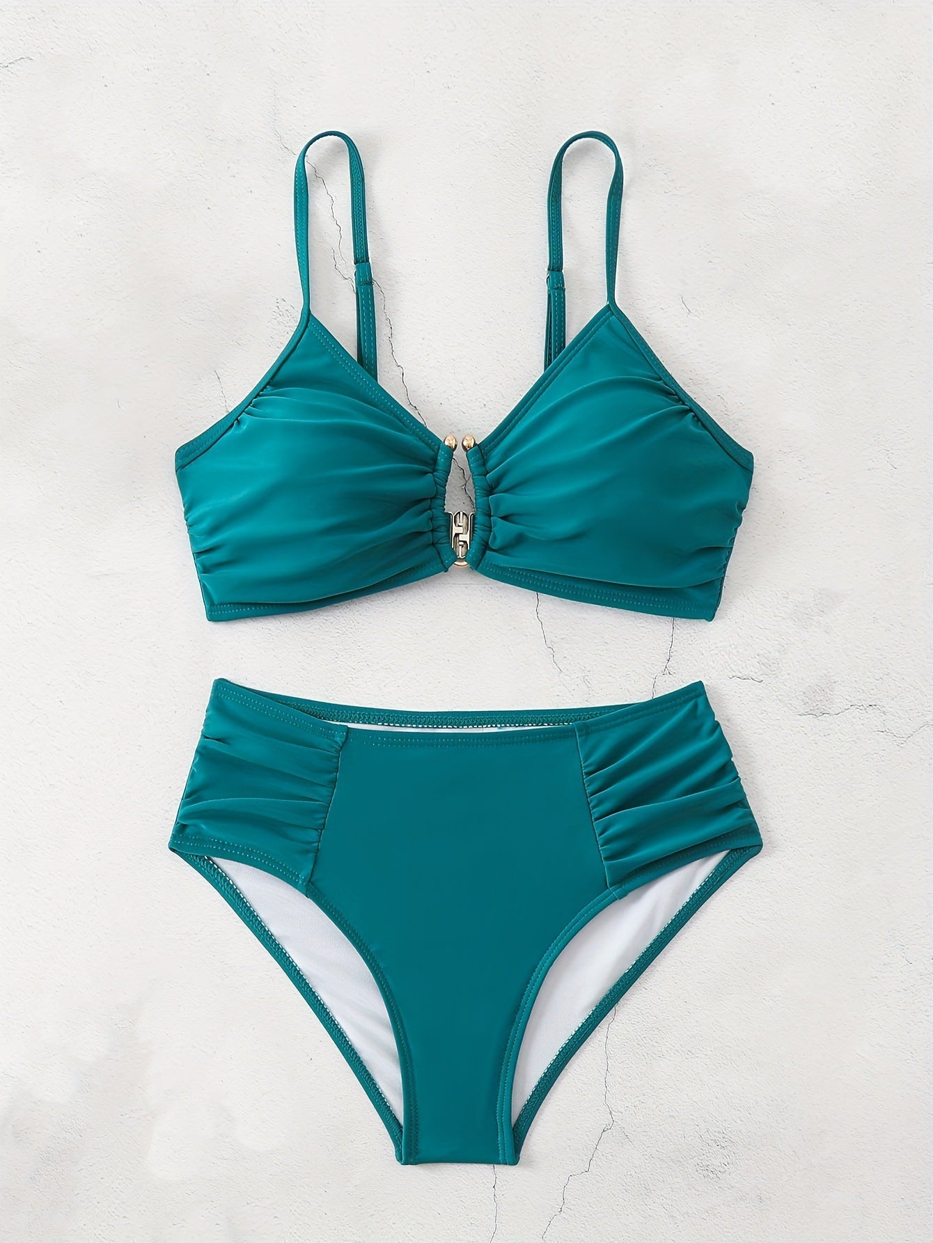 Ensemble de bikini taille haute pour femmes avec un design de volants raffiné R&B