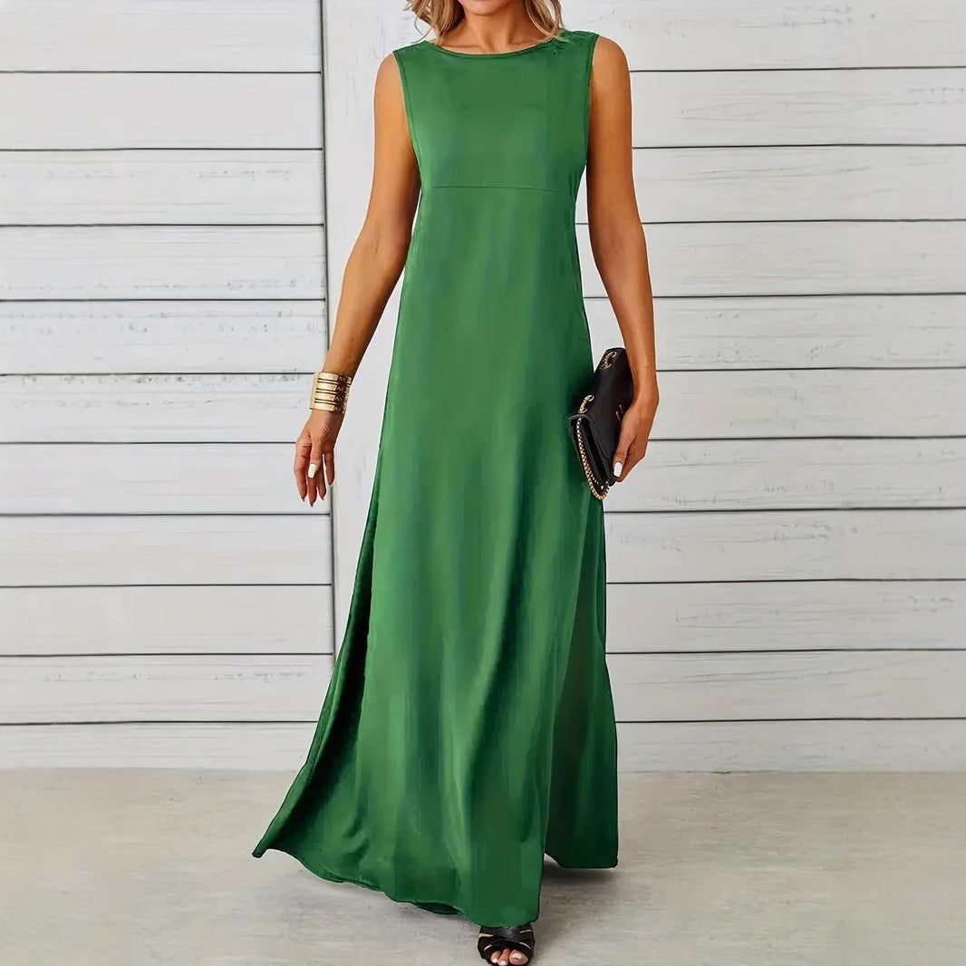 Robe Mi-longue Sans Manches Pour Femme | Idéale Pour Les Tenues Quotidiennes Et Décontractées
