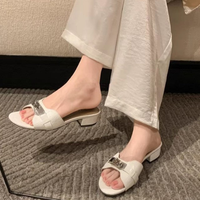 Mules Élégantes pour Femmes avec Boucle à la Mode R&B