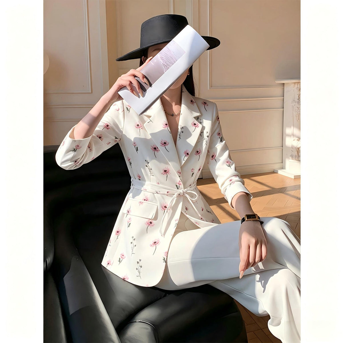 Blazer pour femmes avec motif floral