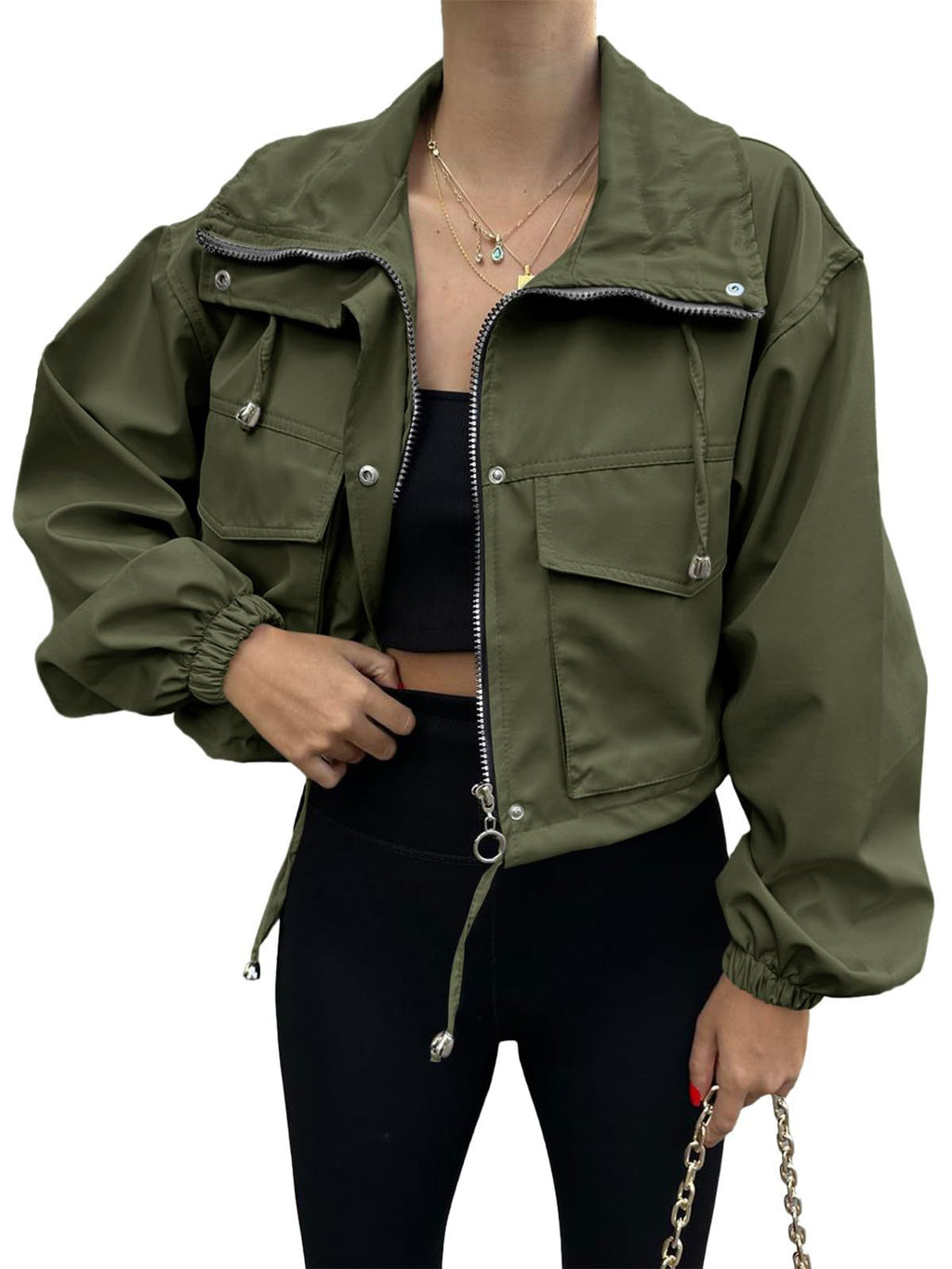 Veste courte féminine élégante et sportive