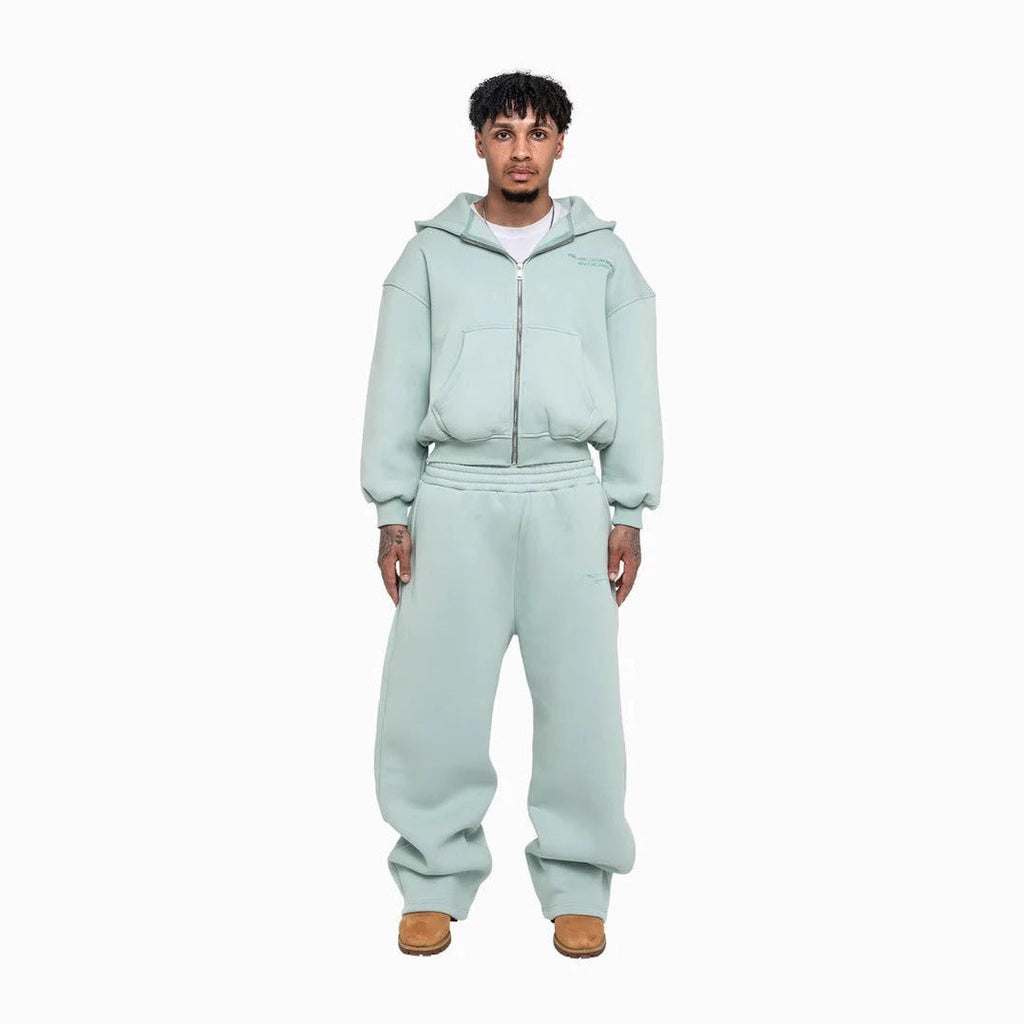 Ensemble homme décontracté avec sweat à capuche zippé et pantalon palazzo à silhouette épaule tombante Echo Archiv