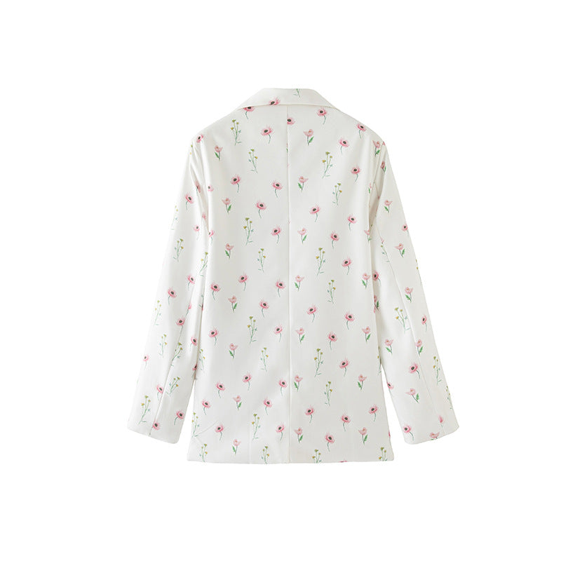 Blazer pour femme à motifs floraux