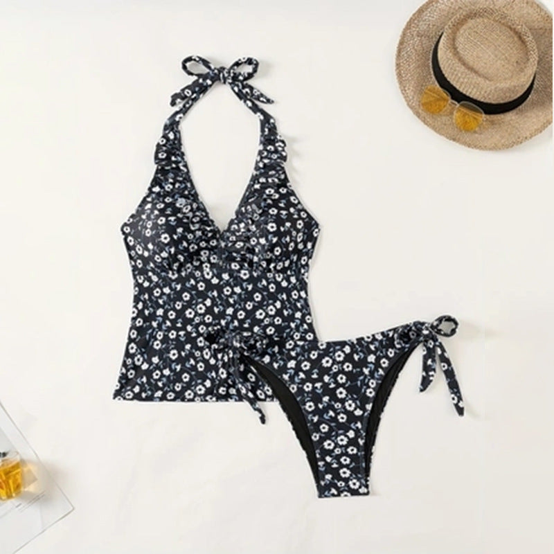 Maillot de bain floral femme avec volants R&B