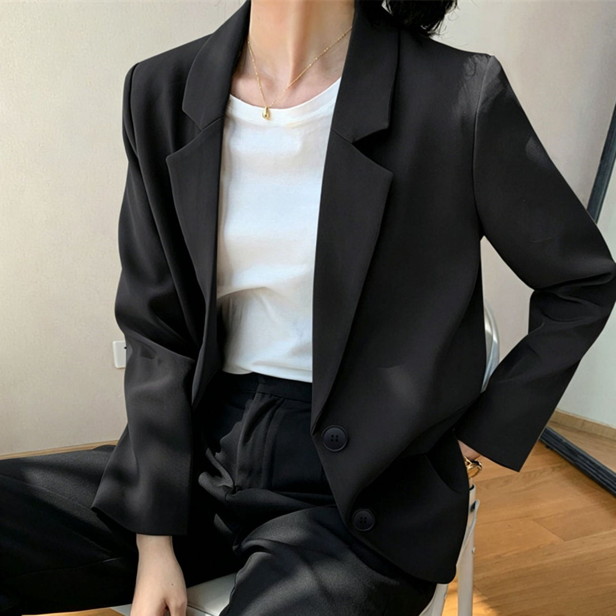 Blazer oversized élégant pour femmes avec des détails de haute qualité