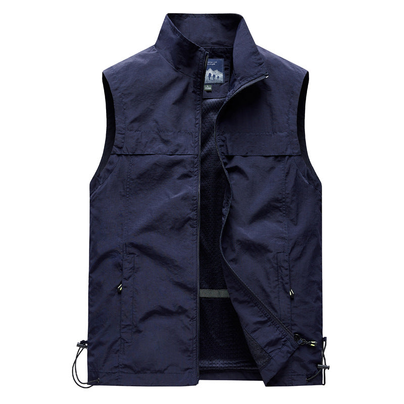 Gilet d'extérieur léger et coupe-vent pour hommes avec poches zippées et doublure en mesh respirant Echo Archiv
