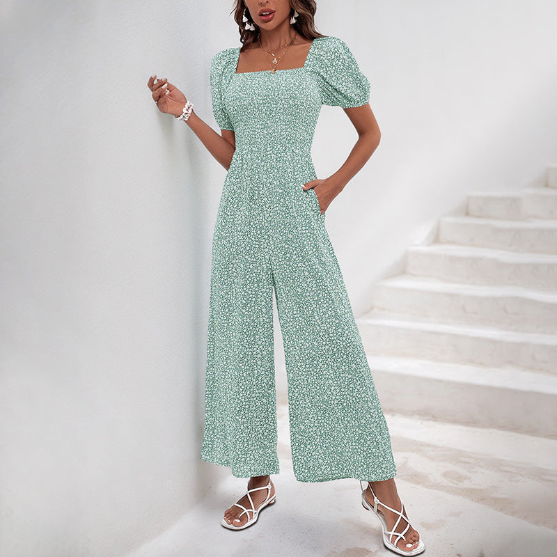 Combinaison Oversize Avec Manches Bouffantes Et Taille Élastique Pour Femme | Idéal Pour L’été