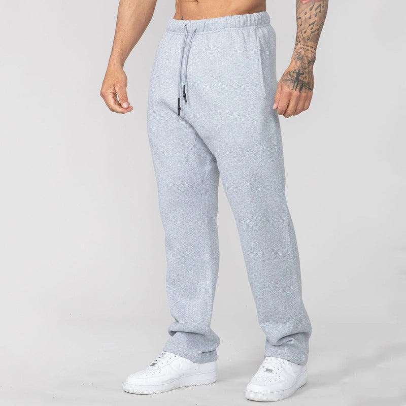 Pantalons de survêtement droits pour hommes en French-Terry avec ceinture élastique et cordon Echo Archiv