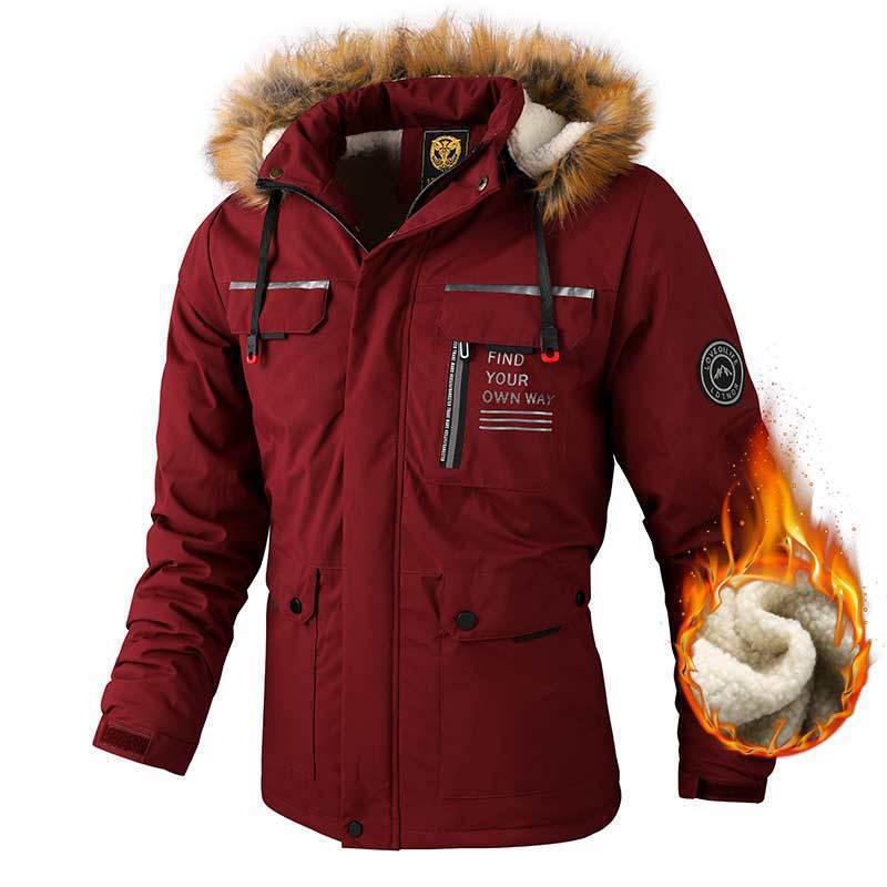 Parka Softshell urbaine pour hommes avec capuche, fermeture éclair à double sens dissimulée et poche sur le bras Echo Archiv