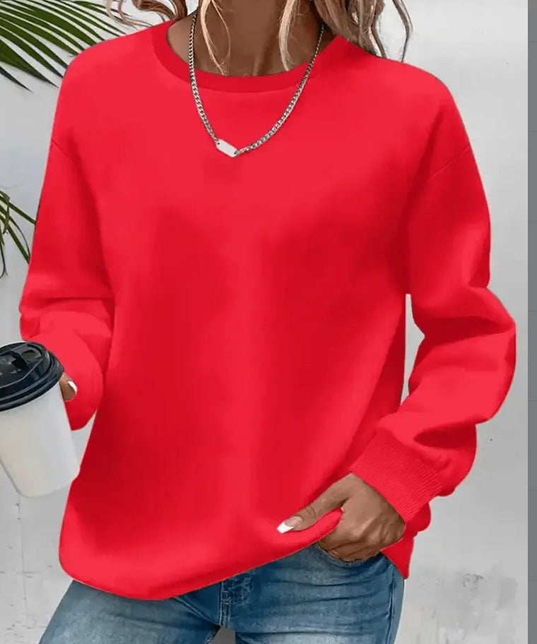 Sweatshirt oversized à col rond pour femmes avec épaules tombantes, doublure en polaire douce et bords côtelés Echo Archiv