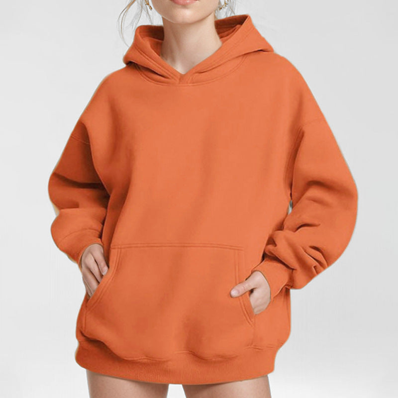 Haut à capuche oversize pour femmes avec poche kangourou, doublure en French-Terry et épaules tombantes Echo Archiv