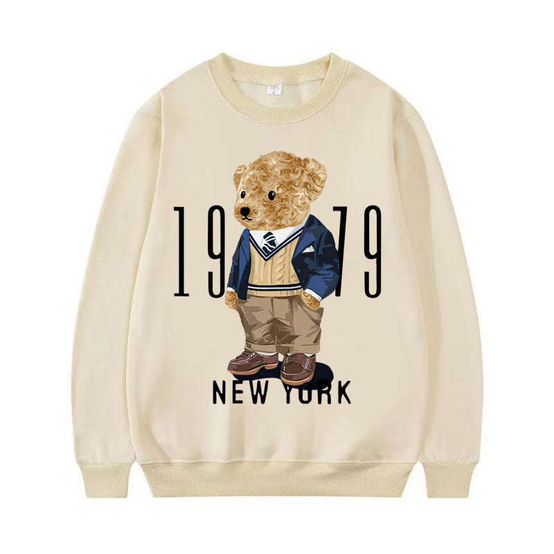 Sweatshirt confortable pour femmes avec motif d'ours Echoarchiv