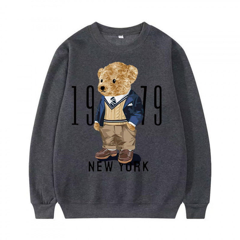 Sweatshirt confortable pour femmes avec motif d'ours Echoarchiv