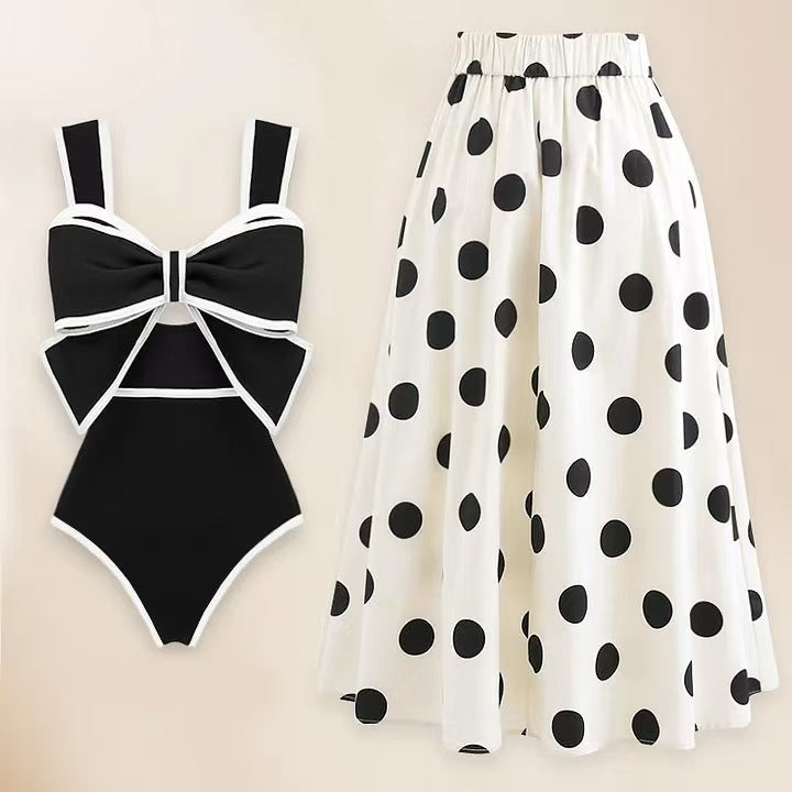 Jupe maxi femme à pois modernes Drune