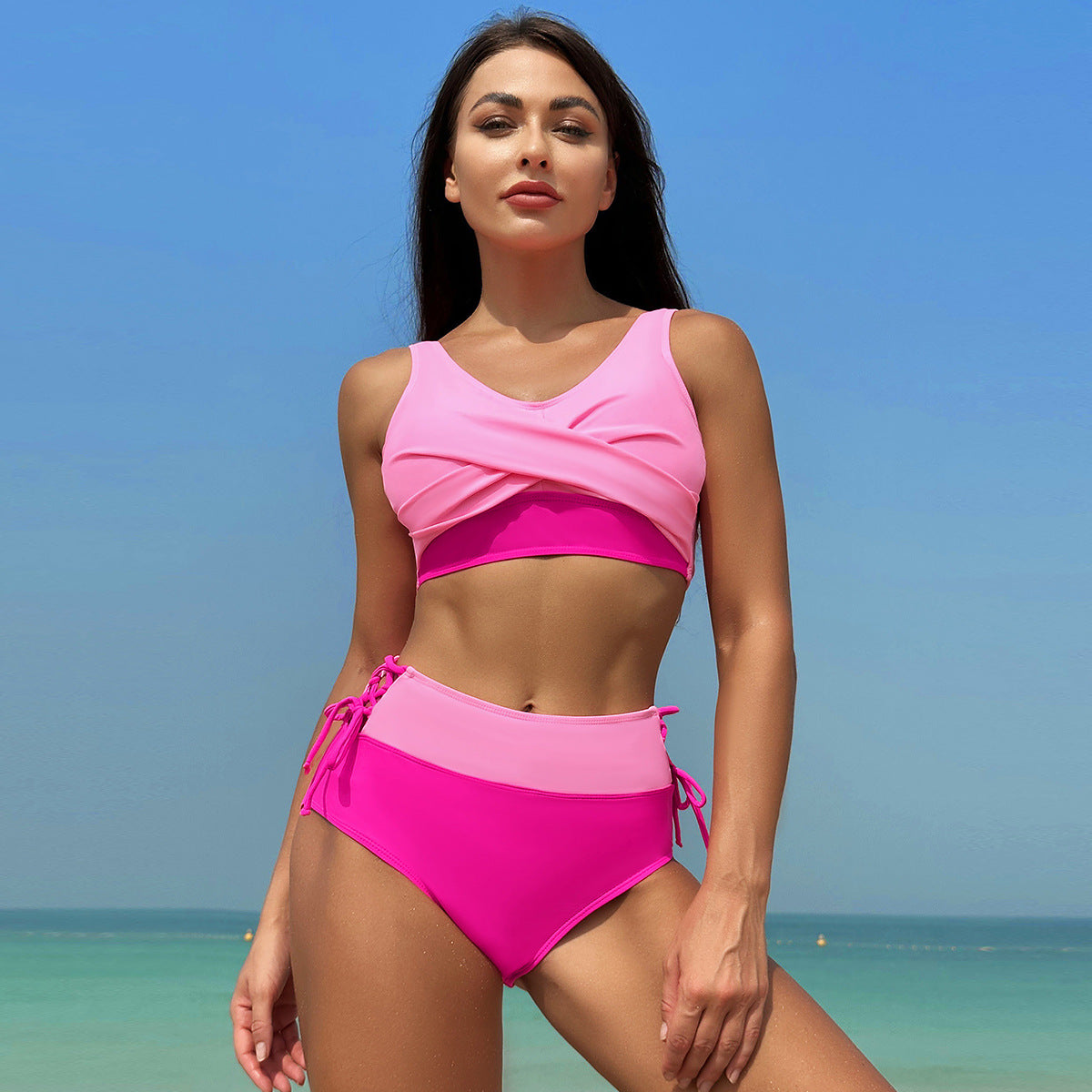 Bikini Femme Taille Haute avec Bretelles Réglables Echo Archiv