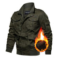 Veste militaire en toile pour hommes, coupe-vent, avec doublure en teddy, multiples poches à rabat et zippées, ainsi que bord-côte Echo Archiv